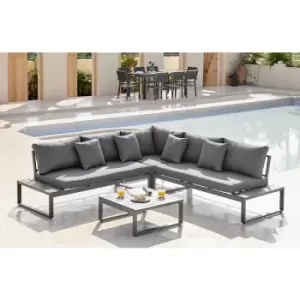 Image of Dubai Outdoor Sofa Set 6 Seat Grey