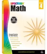 Image of spectrum 4th grade math workbook multiplication division fractions decimals