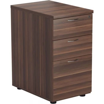 Image of 3 Drawer 600MM Desk High Pedestal - Dark Walnut