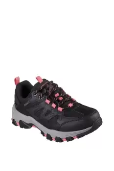 image of Wide Fit Black 'Selmen West Highland' Leather Hiking Shoe