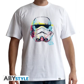 Image of Star Wars - Graphic Trooper &rdquo; Mens Medium T-Shirt - White