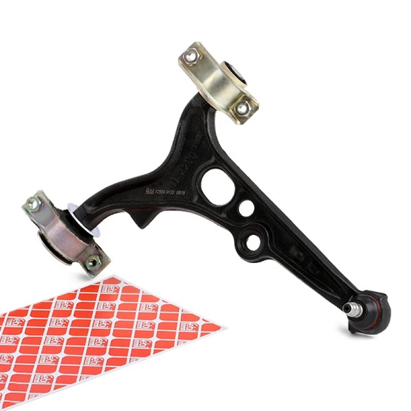 Image of FEBI BILSTEIN 12558 Suspension arm Control Arm, Cast Steel, Lower, with holder Cast Steel Track Control Arm (273)