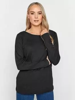 Image of Long Tall Sally 2 Pack Crew Neck Tee Black, White, Black, Size 12, Women