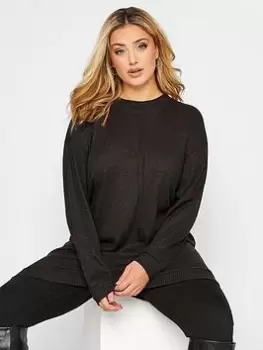Image of Yours Seam Detail Jumper, Grey, Size 16, Women