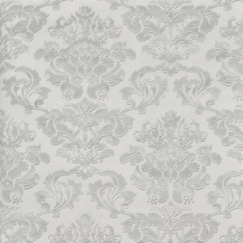 Image of Adira Damask Textured Wallpaper Silver / Grey Muriva 811312