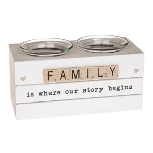 image of Scrabble Double Tealight Holder Family