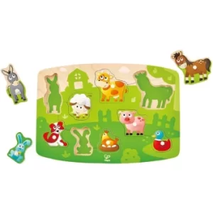 image of Hape Farmyard Peg Puzzle