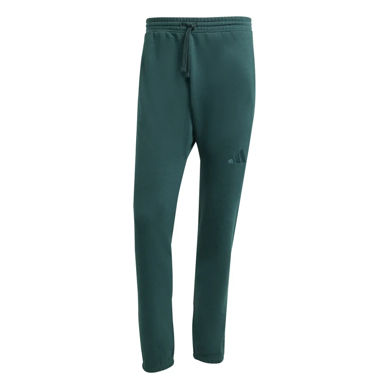 Image of Adidas SPORTSWEAR All Szn Standard Tapered Trousers in Fleece Dark Green Men L;XL