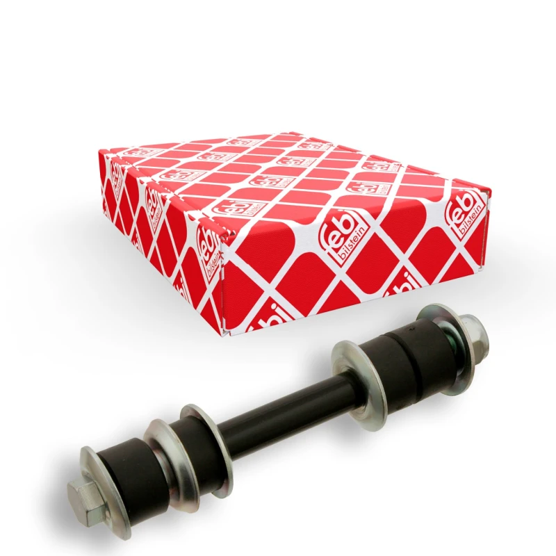 Image of FEBI BILSTEIN 30817 Anti-roll bar link OE Turbo NEW, Rear Axle Right, with nuts, with washers Steel Link Stabiliser (3229)
