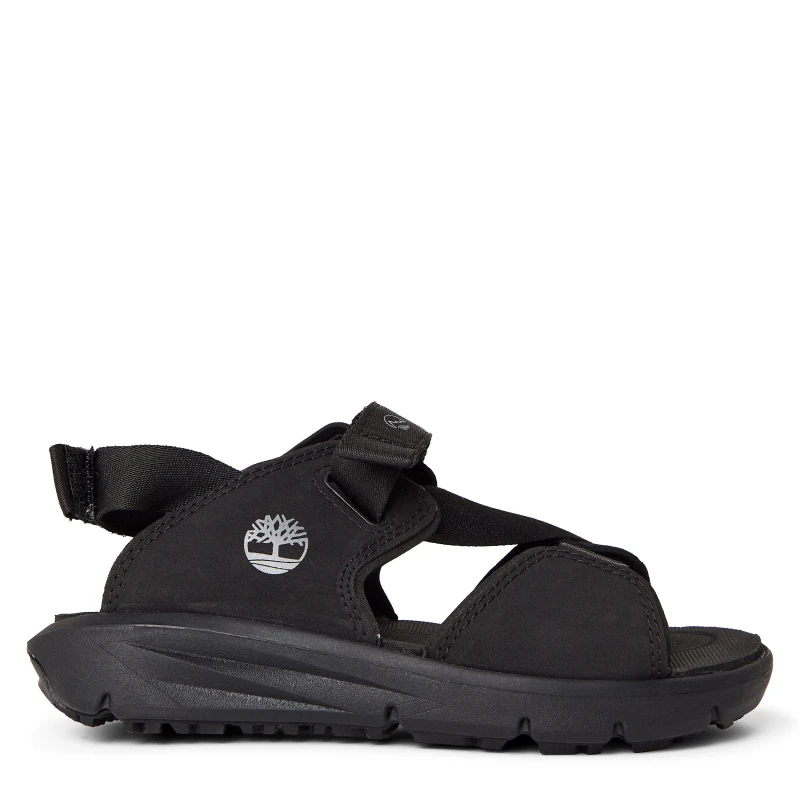 Image of Timberland Unisex Kids Motion Dune Backstrap Flat Sandals Blkout Webbing unisex C12.5(31)