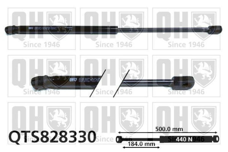 Image of QUINTON HAZELL Tailgate strut QUINTON HAZELL QTS828330