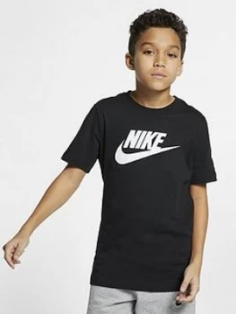Image of Nike Boys Nsw Futura Icon Tee, Black Size M 10-12 Years