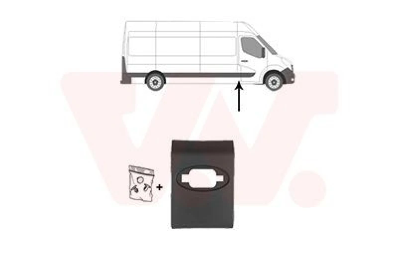 Image of VAN WEZEL Trim / Protective Strip, sidewall VAN WEZEL 3799416