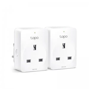 image of TP Link Tapo P100 WiFi Smart Plug Twin Pack - Works With Alexa and Goo