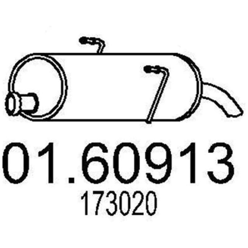 Image of MTS 01.60913 Rear silencer End Silencer (3437)