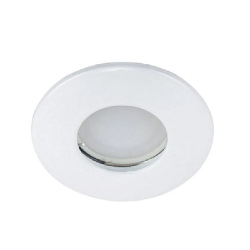 Image of ValueLights Downlight Fire Rated IP65 Ceiling Light Fitting 4 Pack With Warm White Bulbs White