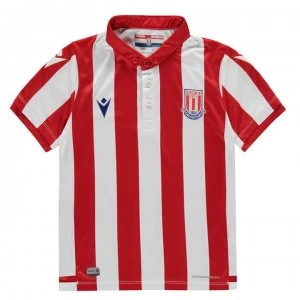 image of Macron Stoke City Home Shirt 2019 2020 Junior - White/Red