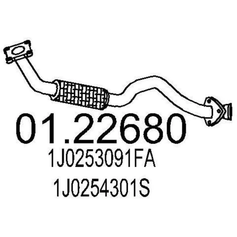 Image of MTS 01.22680 Exhaust Pipe Front, Length: 845mm Exhaust Pipe (17)