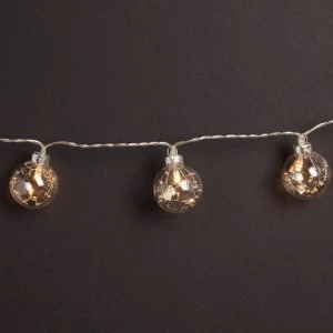 Image of Robert Dyas 10 Battery Operated LED Glass Ball Lights - Warm White