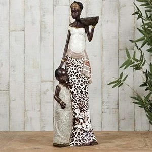Image of Maasai Mother & Child Figurine 41cm