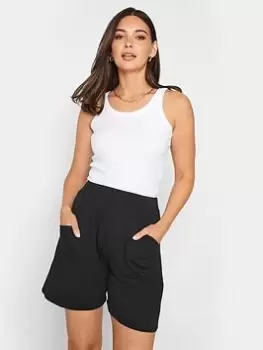 Image of Long Tall Sally Long Tall Sally Black Jersey Short, Black, Size 16, Women