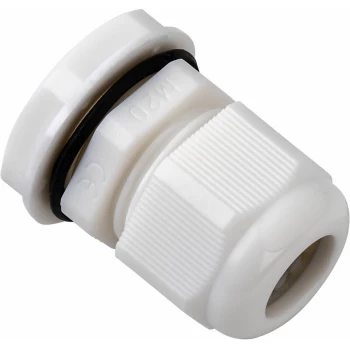 image of NGM20S-WHT M20S Cable Gland 6-12mm White (Pack 10) - Hellermanntyton