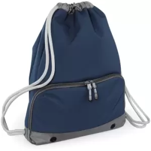 Image of Bagbase Athleisure Water Resistant Drawstring Sports Gymsac Bag (One Size) (French Navy)