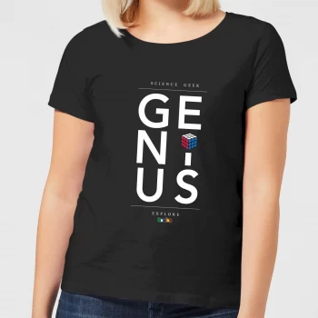 Image of Genius Rubik's Black Womens T-Shirt - Black - L - Black