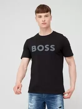 Image of BOSS Thinking 1 Regular Fit T-Shirt - Black, Size 2XL, Men