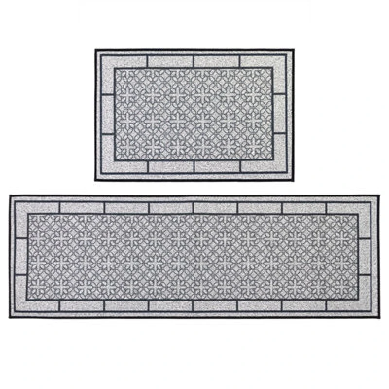 Image of JVL JVL Avanti Machine Washable Doormat and Runner Door Mats 50x150cm Grey 72511402000
