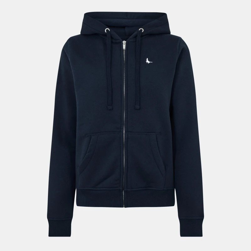 Image of Jack Wills Pheasant Logo Zip Hoodie - Blue Blue 4