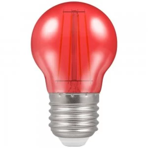 Image of Crompton LED Filament Harlequin Round ES E27 4W - Red
