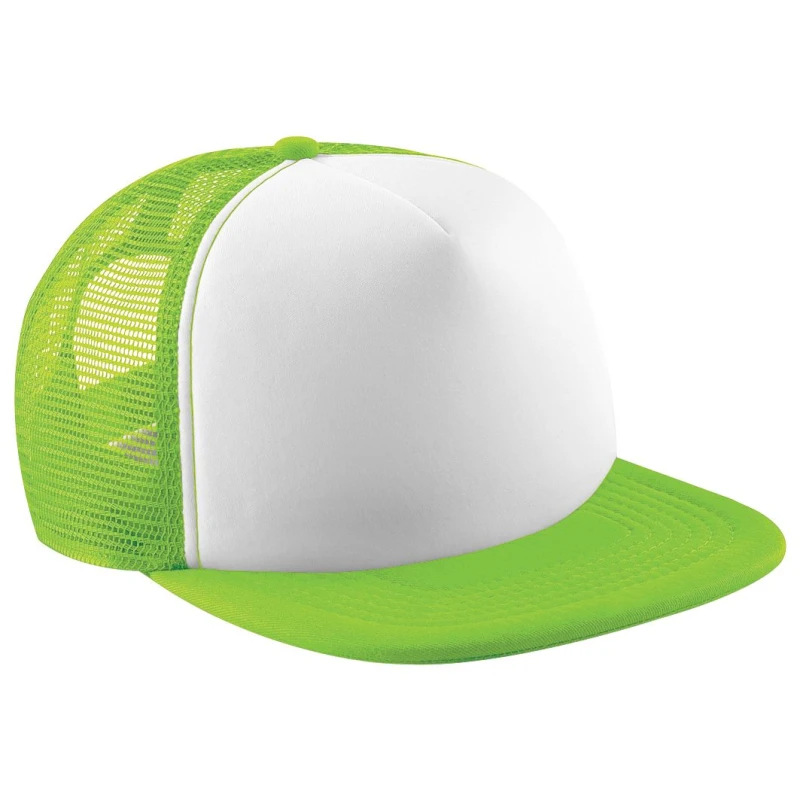 Image of Beechfield Beechfield Men Vintage Plain Snap-Back Trucker Cap Pack of 2 in Light Green Light Green One Size Male 5059269087722