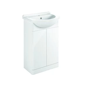 image of Wickes Bettona White Gloss Vanity Unit - 530 mm