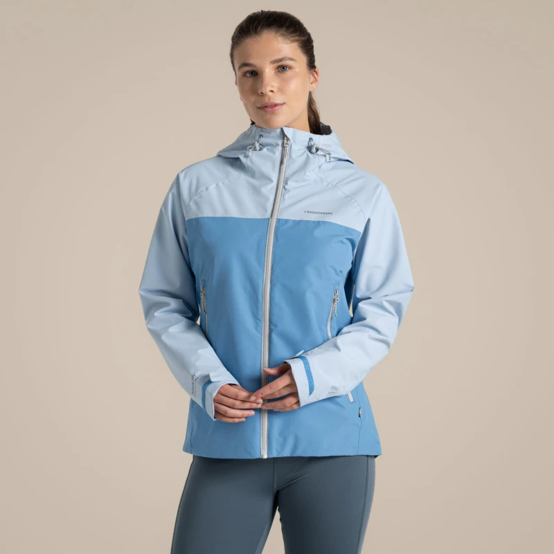 Image of Craghoppers Womens Vanth Waterproof Jacket in Blue Size: 14 Blue Female 14