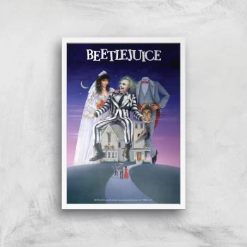 image of Beetlejuice Giclee Art Print - A2 - White Frame