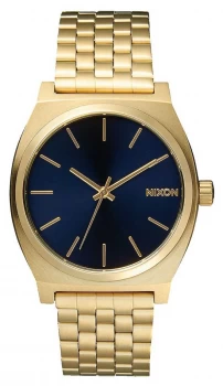 image of Nixon Time Teller All Light Gold / Cobalt Gold IP Watch