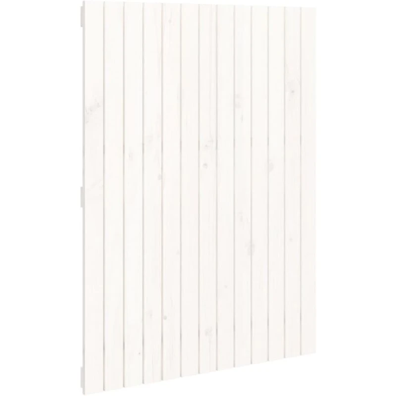 Image of Vidaxl Wall Headboard White 82.5X3X110 Cm Solid Wood Pine, White 824954