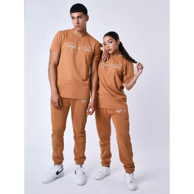 Image of Project X Paris Logo embroidery T-Shirt Project X Paris Basic Orange Male XS