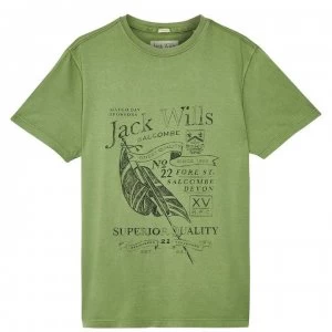Image of Jack Wills Bondby Graphic Tee - Moss