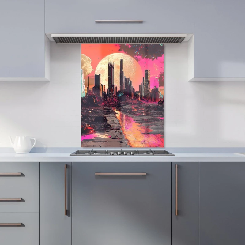 Image of Designer Kitchen Splashbacks Elena Sable: 00066 Kitchen Splashback Size: 600mm x 750mm Multicolor Unisex 600mm x 750mm