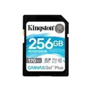 Image of Kingston 256GB SDXC CanvasGo Plus SD Card