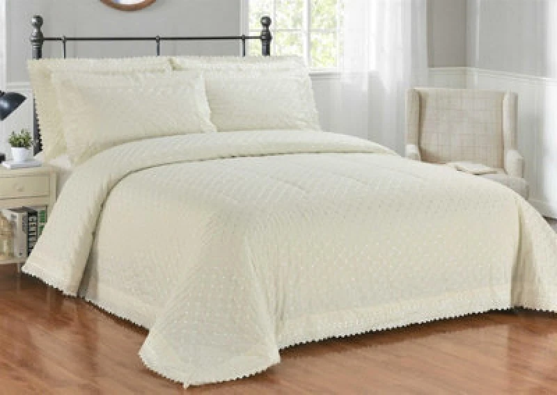 Image of RAPPORT HOME Richmond Ivory Duvet Cover Set Luxury Single Bedding Set With Pillowcases Embroidered - Ivory - Rapport Home 124029266