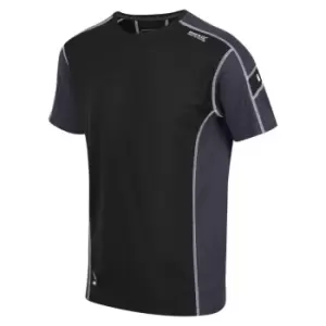 Image of Regatta Virda III T-Shirt - Blk/IndiaGry
