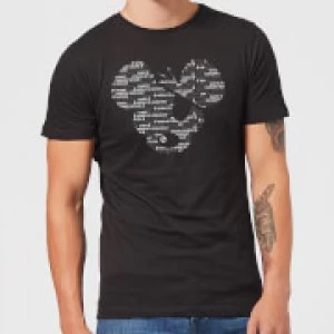 image of Danger Mouse Word Face Mens T-Shirt - Black - XXL