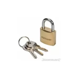 image of Silverline Mss01 Brass Padlock 20Mm