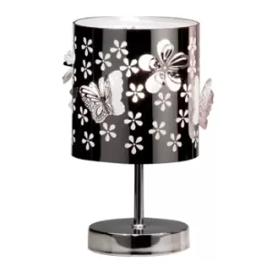 Image of Titilla Childrens Table Lamp With Round Shade, Black