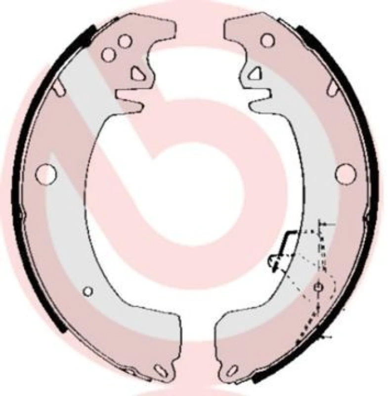 Image of BREMBO Brake Shoe Set BREMBO S 68 537