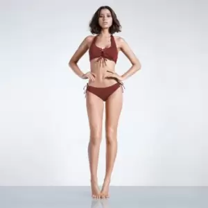 image of Firetrap Firetrap Blackseal Laced Front Bikini Bottoms - Red