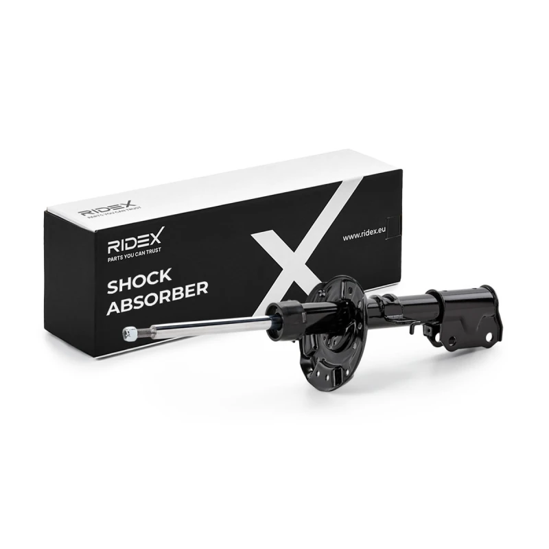 Image of RIDEX 854S19396 Shock absorber Front Axle, Gas Pressure, Twin-Tube, Suspension Strut, Top pin Shock Absorber (854)